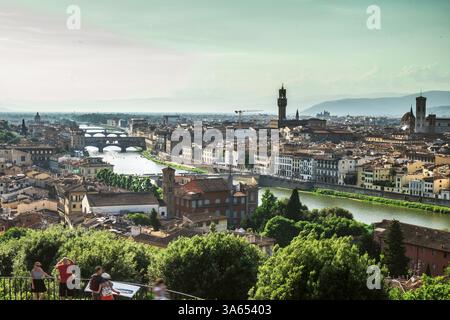 Vue panoramique de Florence. La lumière du jour Banque D'Images