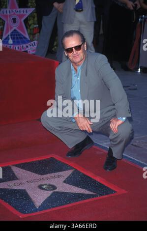 04 déc. 1996 ; Los Angeles, CA, États-Unis ; L'acteur JACK NICHOLSON lors de la cérémonie des étoiles sur Hollywood Walk of Fame. Banque D'Images