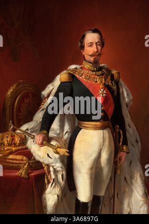 Portrait de l'empereur de France Napoléon III 1808-1873 par Franz Xavier Winterhalter Allemand 1855 Français, Louvre France Musée des Beaux-Arts Paris. Banque D'Images