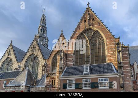 Vieille église (Oude Kerk) - le plus ancien bâtiment et la plus ancienne église paroissiale. Il se trouve à de Wallen, maintenant Amsterda Banque D'Images