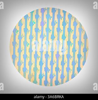 Un design circulaire avec un motif répété de silhouettes sur un fond doux, montrant un jeu ludique de lumière et de couleur. Art classique avec une touche moderne réinventé par Artotop, transformé les tissus français, première moitié du XIXe siècle Banque D'Images