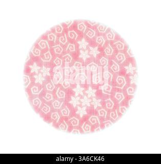 Un motif circulaire fantaisiste composé de spirales complexes et de fleurs délicates dans un motif doux et ludique. Art classique avec une touche moderne réinventé par Artotop, transformé les tissus français, première moitié du XIXe siècle Banque D'Images
