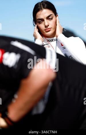 21 mars 2025, Homestead, FL, USA : Toni Breidinger (5) se prépare à se qualifier pour le Baptist Health 200 à Homestead, FL. (Crédit image : © Walter G. Arce Sr./ASP via ZUMA Press Wire) USAGE ÉDITORIAL SEULEMENT ! Non destiné à UN USAGE commercial ! Banque D'Images