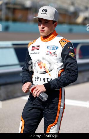 Homestead, FL, États-Unis. 21 mars 2025. JAKE GARCIA (13) se prépare à se qualifier pour le Baptist Health 200 à Homestead, FL. (Crédit image : © Walter G. Arce Sr./ASP via ZUMA Press Wire) USAGE ÉDITORIAL SEULEMENT ! Non destiné à UN USAGE commercial ! Banque D'Images