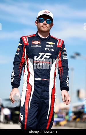 Homestead, FL, États-Unis. 21 mars 2025. MATT MILLS (42) se prépare à se qualifier pour le Baptist Health 200 à Homestead, FL. (Crédit image : © Walter G. Arce Sr./ASP via ZUMA Press Wire) USAGE ÉDITORIAL SEULEMENT ! Non destiné à UN USAGE commercial ! Banque D'Images