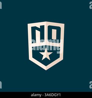 Initial SANS logo symbole de bouclier d'étoile avec un graphique vectoriel de conception simple Illustration de Vecteur