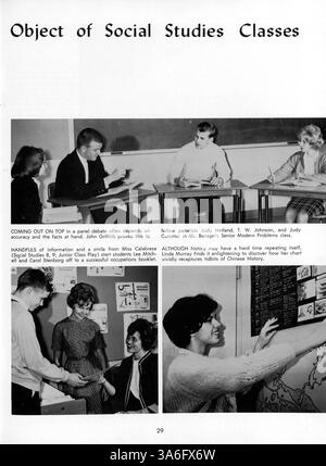 L'annuaire 'Viking 1963' de Golden Valley High School présente les événements clés, l'athlétisme et les réalisations académiques des élèves de l'année scolaire 1962-1963. Banque D'Images
