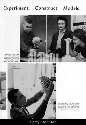 L'annuaire 'Viking 1963' de Golden Valley High School présente les faits saillants de l'année scolaire 1962-1963 avec des étudiants, des professeurs, des clubs, des événements sportifs, et autres activités. Banque D'Images