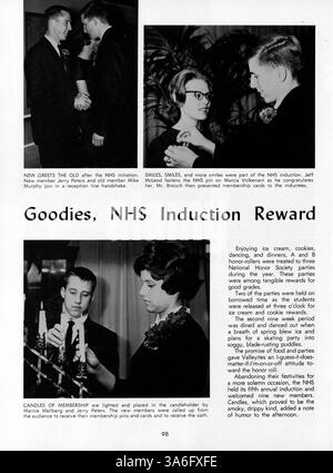 L'annuaire 'Viking 1963' de Golden Valley High School présente les activités des étudiants, les professeurs, les sports, les clubs et les événements scolaires de l'année scolaire 1962-1963/09. Banque D'Images