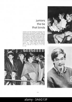 L’édition 1971 de Contrails, l’annuaire du Lindbergh High, met en lumière les personnes, événements et activités clés de l’année scolaire 1970-1971-09, y compris les réalisations sportives et académiques. Banque D'Images