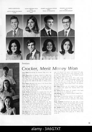 L'annuaire Viking 1969 de Golden Valley High comprend de la documentation sur les clubs de l'école, l'athlétisme, la vie étudiante et les événements majeurs de l'année scolaire 1968-1969. Banque D'Images