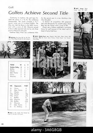 L'annuaire Viking 1969 de Golden Valley High documente les étudiants, les enseignants, l'athlétisme, les clubs scolaires et les événements majeurs de l'année scolaire 1968-1969. Banque D'Images