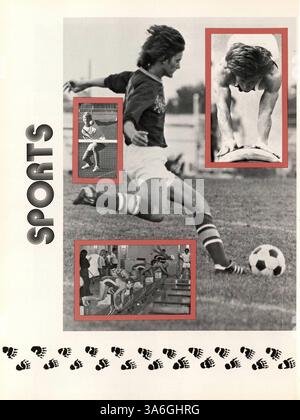 L'édition 1977 du Lincoln High Yearbook présente des aspects importants de la vie étudiante, des activités du corps professoral, des événements sportifs et des clubs scolaires au cours de l'année scolaire 1976-1977/09. Banque D'Images