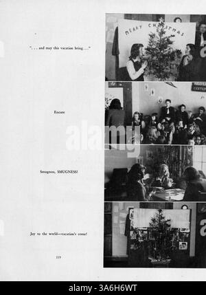Cette édition 1947 de l'annuaire Tatler capture l'essence de l'année scolaire 1946-1947, mettant en vedette les élèves, les enseignants, les sports et les événements des clubs du Northrop Collegiate. Banque D'Images