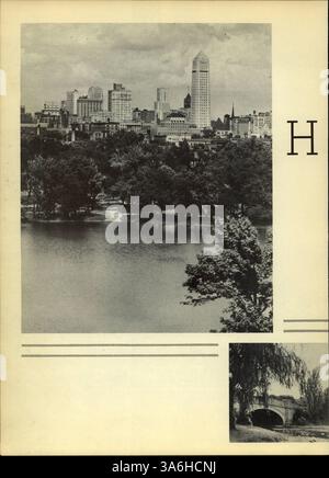 L’annuaire 1938 de West High, Hesperian, met en valeur les moments importants de l’année scolaire 1937-1938, y compris les activités des élèves, les profils des enseignants, les compétitions sportives et les traditions scolaires. Banque D'Images