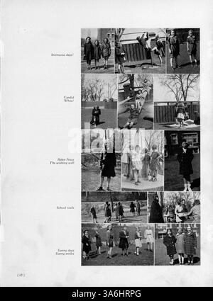 Cet annuaire « Tatler » 1938 du Northrop Collegiate met en lumière la vie étudiante, l'athlétisme, le corps professoral et les événements majeurs de l'année scolaire 1937-1938-1998. Banque D'Images