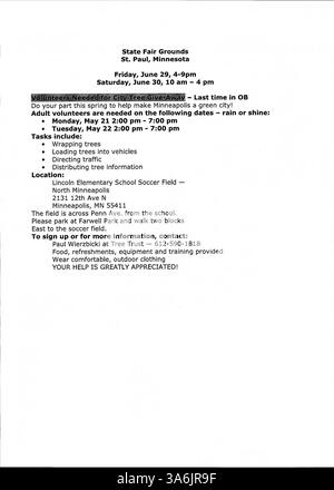 L'édition 2007 du Bulletin officiel de la Bibliothèque publique de Minneapolis fournit au personnel des mises à jour importantes sur les événements de la bibliothèque, les changements organisationnels et les communications internes. Banque D'Images