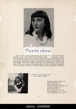 L'édition 1946 du Tatler Yearbook du Northrop Collegiate présente la vie étudiante, les clubs scolaires, l'athlétisme, les réalisations académiques et les événements clés de l'année scolaire 1945-1946. Banque D'Images