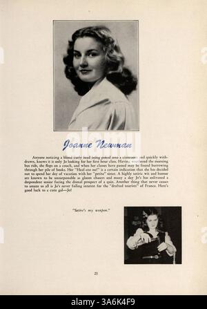 L'édition 1946 du Tatler Yearbook du Northrop Collegiate présente les faits saillants académiques et parascolaires de l'année scolaire 1945-1946, y compris les réalisations des étudiants, les événements sportifs, les clubs et les contributions des professeurs. Banque D'Images