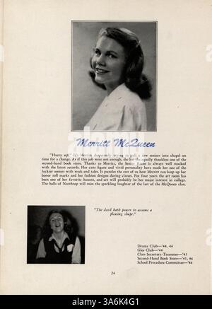 Cette édition de l'annuaire, Tatler 1946, met en lumière les événements académiques, sportifs et sociaux de l'année scolaire 1945-1946 du Northrop Collegiate, en mettant l'accent sur les contributions des étudiants, des clubs et des professeurs. Banque D'Images