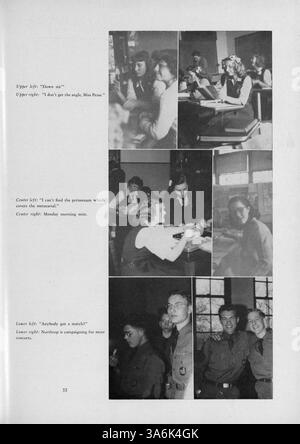 L’édition 1946 du Northrop Collegiate Yearbook, Tatler, présente les faits saillants de la vie étudiante, de la participation des professeurs, de l’athlétisme et des activités parascolaires de l’année scolaire 1945-1946-1998. Banque D'Images