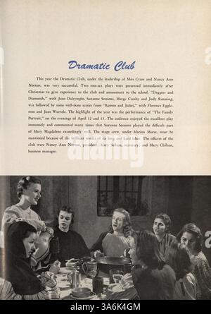 Cette édition de l’annuaire reflète les événements clés et les faits saillants de l’école de l’année 1945-1946, mettant en vedette les activités académiques, sportives et parascolaires des élèves au Northrop Collegiate. Banque D'Images