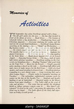 Cette édition 1946 du Tatler Yearbook met en lumière les contributions des élèves, des enseignants et des athlètes, documentant les événements importants de l’année scolaire 1945-1946 au Northrop Collegiate. Banque D'Images