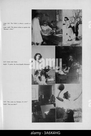 L’édition 1946 du Northrop Collegiate Yearbook, Tatler, présente les principaux aspects de l’année scolaire 1945-1946-1998, y compris les activités étudiantes, professorales, sportives et parascolaires. Banque D'Images