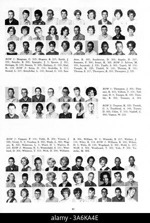 L'édition 1964 de l'annuaire « Tiger » de South High School présente les étudiants, les professeurs, les clubs, les sports et les événements clés de l'année scolaire 1963-1964, reflétant les contributions afro-américaines à la communauté. Banque D'Images