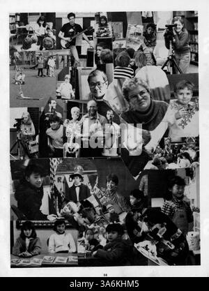 Cet annuaire de 1986 recense les élèves, les enseignants et les moments importants de l'année scolaire 1985-1986 à Fulton Elementary. Banque D'Images