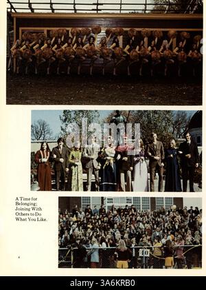 Le Roosevelt Yearbook 1972 'Sagamore' fournit un aperçu complet de l'année scolaire 1971-1972, y compris les contributions des étudiants afro-américains, des événements sportifs et des clubs scolaires. Banque D'Images