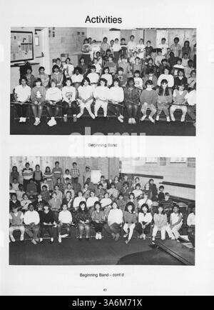 Sanford Hawk 1986 est l'annuaire de Sanford Jr. Élevé, soulignant l'année scolaire 1985-1986 avec un accent sur les élèves, les enseignants et les événements scolaires importants. Banque D'Images