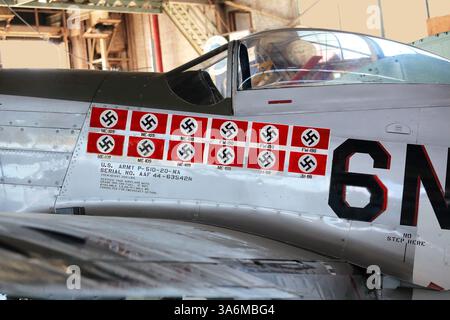 North American P-51D Mustang, American Airpower Museum, Republic Airport, Farmingdale, long Island, NY Banque D'Images