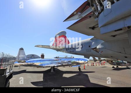 Lockheed T-33 Shooting Star, American Airpower Museum, Republic Airport, Farmingdale, long Island, NY Banque D'Images