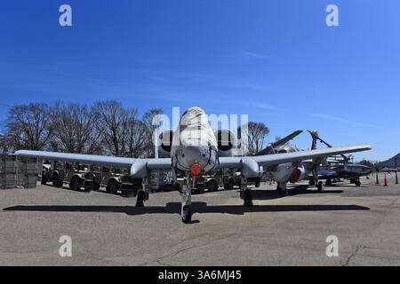 Fairchild Republic A-10 Thunderbolt, American Air Power Museum, Republic Airport, Farmingdale, long Island, NY Banque D'Images