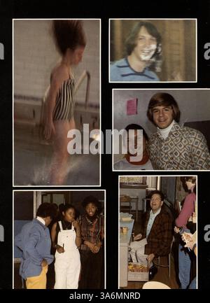 Le Hesperian Yearbook 1977 de West High School reflète les réalisations et la participation des étudiants dans les universités, l'athlétisme, les clubs et les événements sociaux au cours de l'année scolaire 1976-1977, y compris le rôle des étudiants afro-américains. Banque D'Images