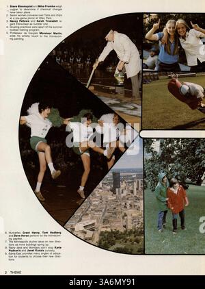 Cet annuaire de l’école secondaire Edina East, Whigrean 80, commémore l’année scolaire 1979-1980 en présentant les élèves, les enseignants, les programmes sportifs et divers événements scolaires. Banque D'Images