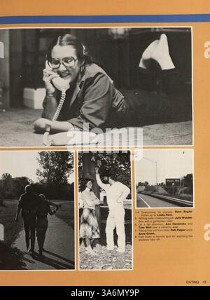 Whigrean 80, l’annuaire 1980 d’Edina East High, décrit la vie étudiante, les contributions des professeurs, les événements sportifs et d’autres activités scolaires de l’année scolaire 1979-1980/09. Banque D'Images