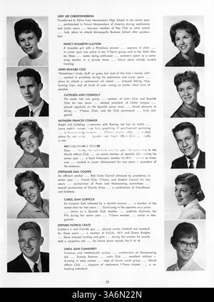 L’édition 1961 de l’annuaire Whigrean de l’école secondaire Edina-Morningside offre un aperçu approfondi des activités académiques, sportives et parascolaires de l’année scolaire 1960-1961/09. Banque D'Images