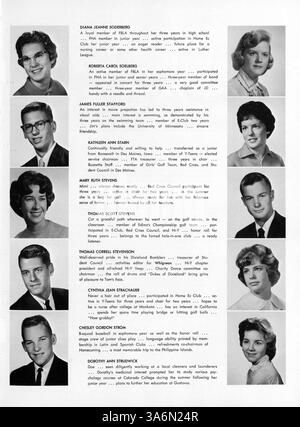 L'annuaire Whigrean 1961 de l'école secondaire Edina-Morningside offre une vue complète des activités des étudiants, des réalisations sportives, des faits saillants de la faculté et des jalons académiques de l'année scolaire 1960-1961. Banque D'Images