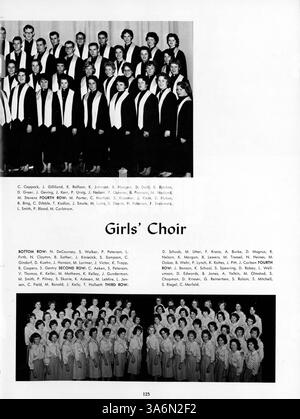 L'annuaire Whigrean 1961 d'Edina-Morningside High fournit un aperçu de la vie étudiante, documentant les réalisations académiques, les sports, les clubs et les événements notables de l'année scolaire 1960-1961. Banque D'Images