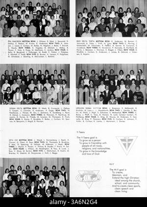 L'annuaire Whigrean 1961 donne un aperçu des moments clés de l'année scolaire 1960-1961 à Edina-Morningside High, y compris l'athlétisme, les études et les activités parascolaires. Banque D'Images
