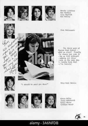 L'Annuaire de Regina 1979 « signes de vie » documente les événements clés, les clubs, l'athlétisme et les élèves de l'année scolaire 1978-1979-2006. Banque D'Images