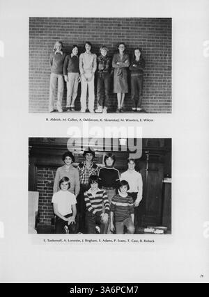 Ce Blake Middle School Yearbook de 1980 relate l'année scolaire 1979-1980 avec des photos d'étudiants, de professeurs, d'athlétisme, de clubs et d'événements scolaires dans le comté de Hennepin. Banque D'Images