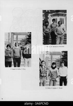 Le Blake Middle School Yearbook 1980 présente des photographies d'étudiants, de professeurs, d'événements sportifs et d'activités parascolaires de l'année scolaire 1979-1980 dans le comté de Hennepin. Banque D'Images