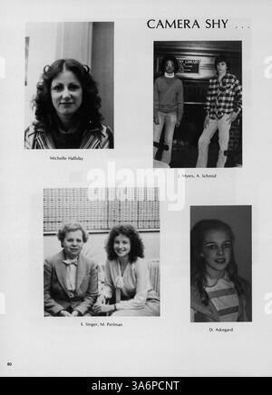 Le Blake Middle School Yearbook 1980 présente des équipes sportives, des clubs parascolaires et des portraits d'élèves et d'enseignants de l'année scolaire 1979-1980 dans le comté de Hennepin. Banque D'Images