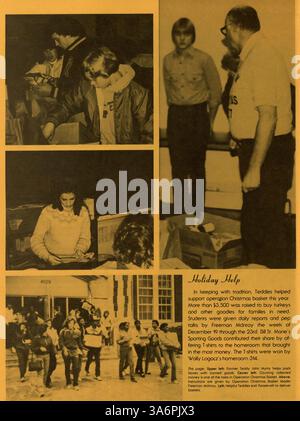 L'annuaire Sagamore 1984 de l'école secondaire Roosevelt présente les réalisations sportives, les réalisations scolaires, les portraits d'élèves et les activités parascolaires, documentant l'année scolaire 1983-1984. Banque D'Images