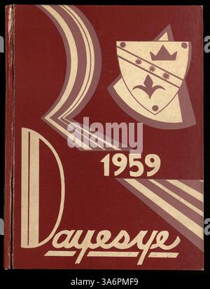 L'annuaire Dayesye 1959 de la formation Margaret's Academy présente des étudiants, des enseignants, des activités parascolaires et des événements importants de l'année scolaire 1958-1959 dans le comté de Hennepin. Banque D'Images