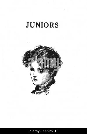 L'édition 1908 de l'annuaire « Cardinal » met en lumière les étudiants, les professeurs, les équipes sportives, les clubs et les événements clés de l'année scolaire 1907-1908 à East High School. Banque D'Images