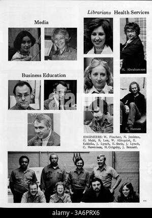 L’Annuaire Centralian 1975 reflète les expériences des étudiants de Central High, en mettant l’accent sur les réalisations académiques, les clubs, l’athlétisme et les événements notables. Il met en lumière l’implication des étudiants afro-américains tout au long de l’année scolaire, célébrant leur contribution à la culture scolaire. Banque D'Images